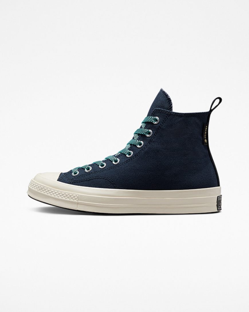 Men's Converse Chuck 70 Counter Climate GORE-TEX High Top Shoes Obsidian / Light Turquoise | AU 51086W